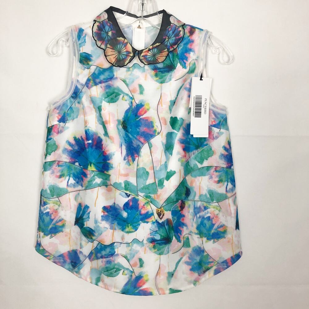 NWT Peacebird Floral Sleeveless Top Size Small